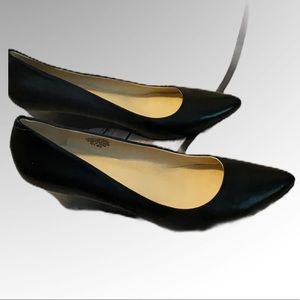 Nine West Leather Wedge Heels